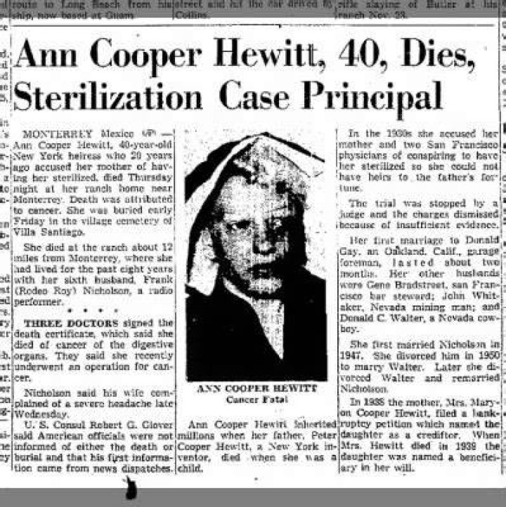 Ann Cooper Hewitt Age, Birthday, Wikipedia, Who, Nationality, Biography