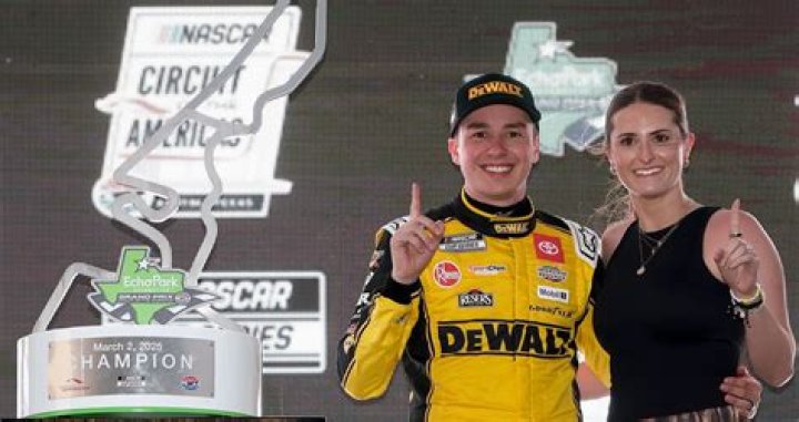 
Christopher Bell Wife Morgan Kemenah Bell And Family Support As He Wins NASCAR Dirt Race 