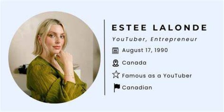 Estee Lalonde Height, Weight, Net Worth, Age, Birthday, Wikipedia, Who, Nationality, Biography