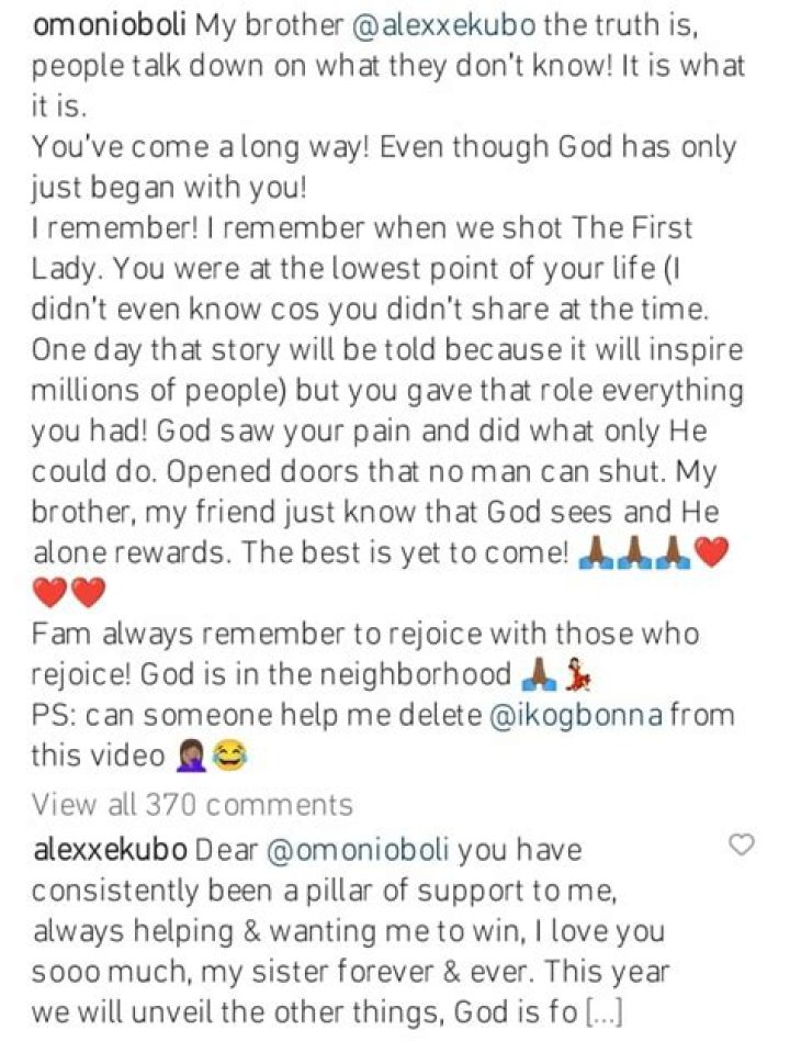 
Omoni Oboli Recounts The Trials Of Alex Ekubo, As She Defends Him Against Critics 